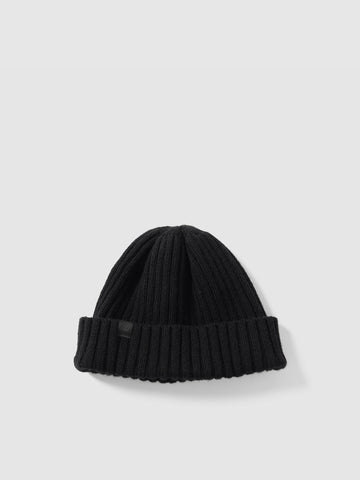 HAVEN Ribbed Beanie - Merino Wool Cashmere Black, Beanies