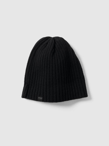HAVEN Ribbed Beanie - Merino Wool Cashmere Black, Beanies