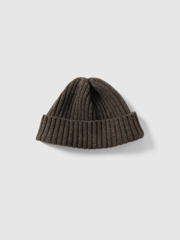 HAVEN Ribbed Beanie - Merino Wool Cashmere Brown, Beanies