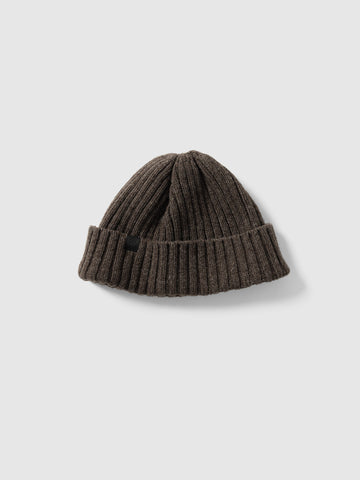 HAVEN Ribbed Beanie - Merino Wool Cashmere Brown, Beanies