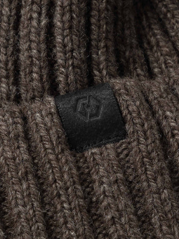 HAVEN Ribbed Beanie - Merino Wool Cashmere Brown, Beanies