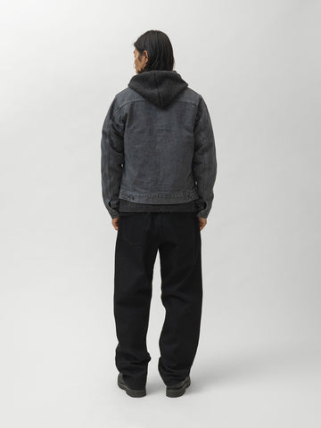 HAVEN Rig Jacket - Stone Bio Washed Cotton Denim Charcoal, Denim Jackets
