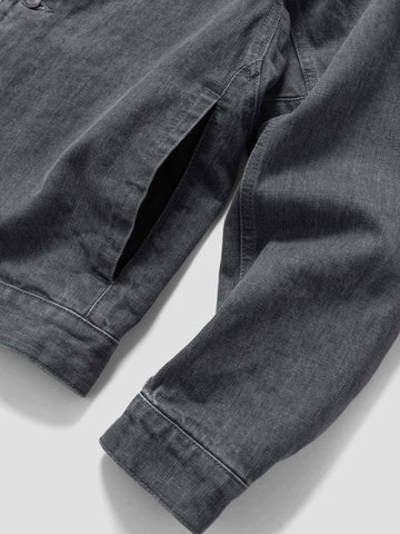 HAVEN Rig Jacket - Stone Bio Washed Cotton Denim Charcoal, Denim Jackets