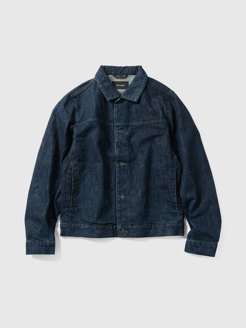 HAVEN Rig Jacket - Stone Bio Washed Cotton Denim Indigo, Denim Jackets