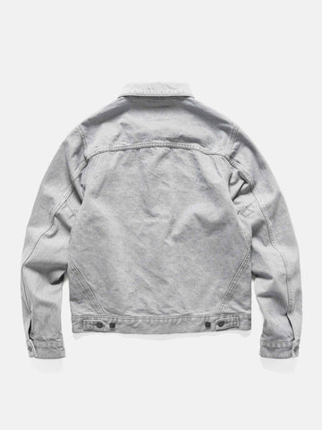 HAVEN Rig Jacket - Washed Cotton Denim Light Grey, Trucker Jackets