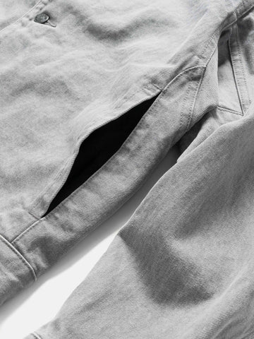 HAVEN Rig Jacket - Washed Cotton Denim Light Grey, Trucker Jackets