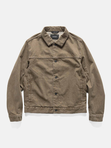 HAVEN Rig Jacket - Washed Cotton Denim Taupe, Trucker Jackets