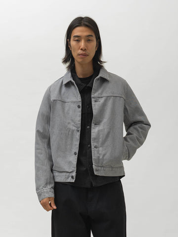 HAVEN Rig Jacket - Washed Cotton Denim Light Grey, Denim Jackets