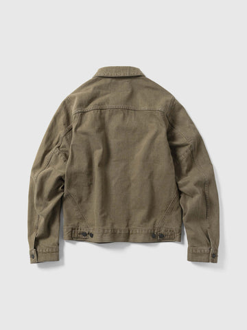 HAVEN Rig Jacket - Washed Cotton Denim Taupe, Denim Jackets