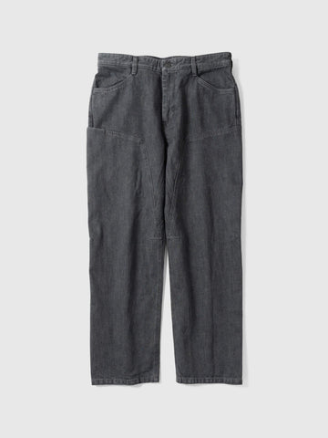 HAVEN Rig Pant - Stone Bio Washed Cotton Denim Charcoal, Pants