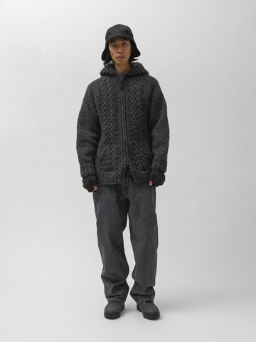 HAVEN Rig Pant - Stone Bio Washed Cotton Denim Charcoal, Pants