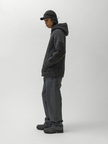 HAVEN Rig Pant - Stone Bio Washed Cotton Denim Charcoal, Pants
