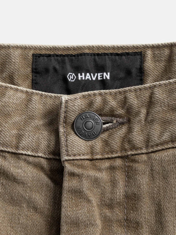 HAVEN Rig Pant - Washed Cotton Denim Taupe, Pants
