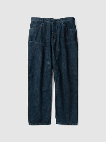 HAVEN Rig Pant - Stone Bio Washed Cotton Denim Indigo, Pants