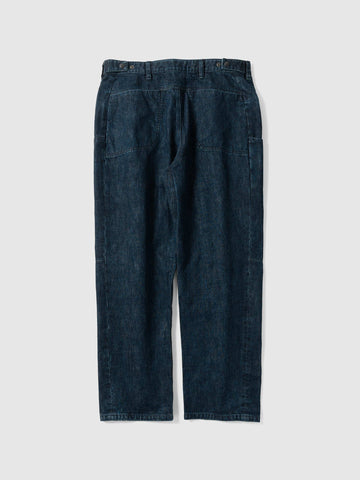 HAVEN Rig Pant - Stone Bio Washed Cotton Denim Indigo, Pants