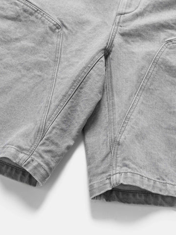 HAVEN Rig Short - Washed Cotton Denim Light Grey, Shorts