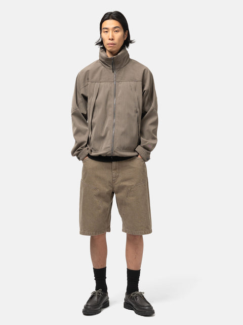 HAVEN Rig Short - Washed Cotton Denim Taupe, Shorts