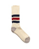 ROTOTO Coarse Ribbed Oldschool Crew Socks Navy/D.Red, Accessories