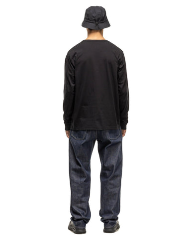 Excel Relaxed Fit T-Shirt L/S - Siro Cotton Jersey Black - HAVEN