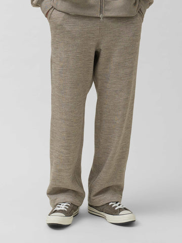 HAVEN Roam Sweatpant - Fog Wool Cotton Terry Taupe, Sweatpants