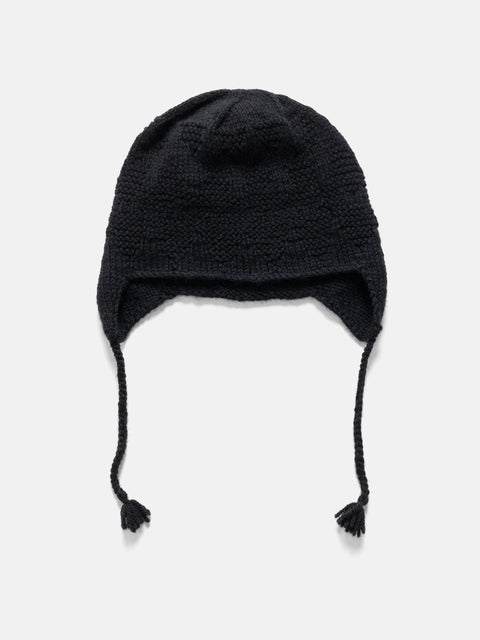 HAVEN Sherpa Handknit Beanie - Merino Wool Black, Beanies