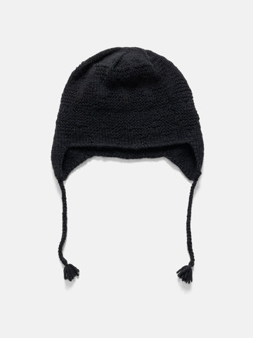 HAVEN Sherpa Handknit Beanie - Merino Wool Black, Beanies