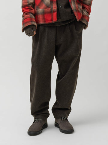HAVEN Shop Pant - Loro Piana Storm System Wool Brown, Pants