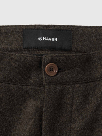 HAVEN Shop Pant - Loro Piana Storm System Wool Brown, Pants