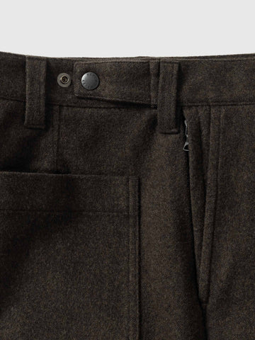 HAVEN Shop Pant - Loro Piana Storm System Wool Brown, Pants