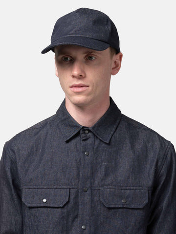 HAVEN Station Cap - Cotton Linen Denim Indigo, Caps