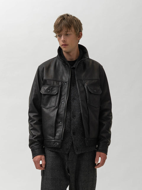HAVEN Station Jacket - Leather / Windstopper® Black, Leather Jackets