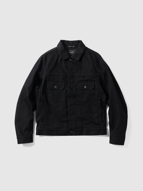 HAVEN Station Jacket - Suvin Cotton Denim Black, Denim Jackets
