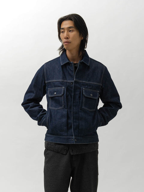 HAVEN Station Jacket - Suvin Cotton Denim Indigo, Denim Jackets