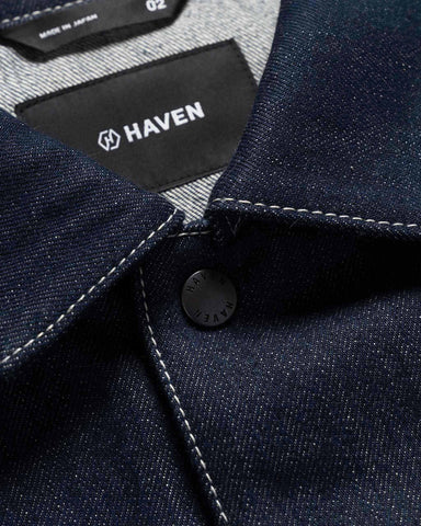 HAVEN Station Jacket - Suvin Cotton Denim Indigo, Denim Jackets