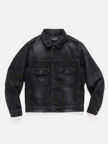 HAVEN Station Jacket - Suvin Cotton Denim Washed Black, Trucker Jackets