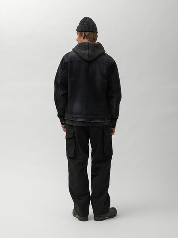 HAVEN Station Jacket - Suvin Cotton Denim Washed Black, Denim Jackets