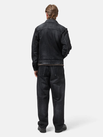HAVEN Station Jacket - Suvin Cotton Denim Washed Black, Trucker Jackets