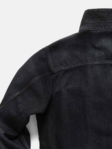 HAVEN Station Jacket - Suvin Cotton Denim Washed Black, Trucker Jackets