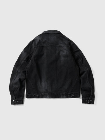 HAVEN Station Jacket - Suvin Cotton Denim Washed Black, Denim Jackets
