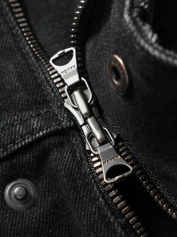 HAVEN Station Jacket - Suvin Cotton Denim Washed Black, Denim Jackets