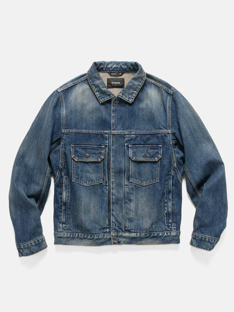 HAVEN Station Jacket - Suvin Cotton Denim Washed Indigo, Trucker Jackets