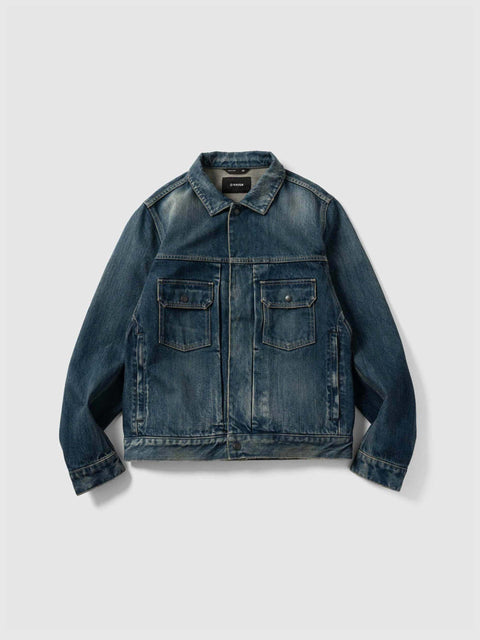 HAVEN Station Jacket - Suvin Cotton Denim Washed Indigo, Denim Jackets