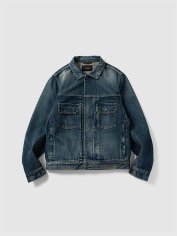 HAVEN Station Jacket - Suvin Cotton Denim Washed Indigo, Denim Jackets