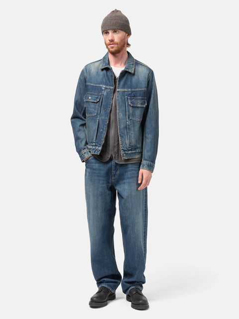 HAVEN Station Jacket - Suvin Cotton Denim Washed Indigo, Trucker Jackets