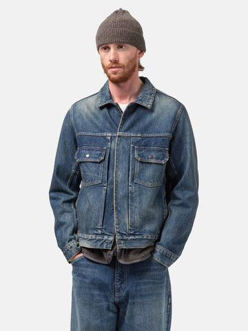 HAVEN Station Jacket - Suvin Cotton Denim Washed Indigo, Trucker Jackets