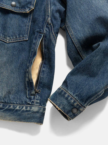 HAVEN Station Jacket - Suvin Cotton Denim Washed Indigo, Trucker Jackets