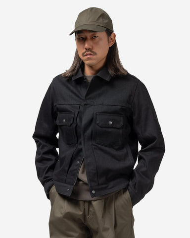 HAVEN Station Jacket - Suvin Cotton Denim Black, Trucker Jackets