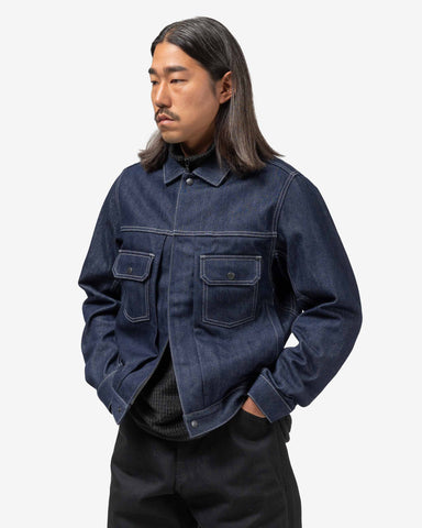 HAVEN Station Jacket - Suvin Cotton Denim Indigo, Trucker Jackets