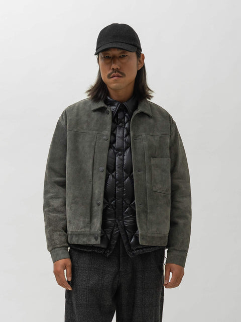 HAVEN Station Jacket Type 01 - Suede Windstopper® Grey, Leather Jackets