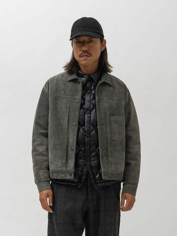 HAVEN Station Jacket Type 01 - Suede Windstopper® Grey, Leather Jackets